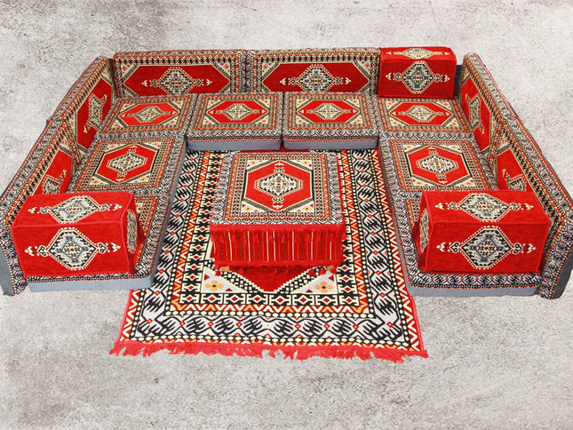 Orientalische Sitzecke, Sark Kösesi, 19-tlg. Orientalisches Sofa, Orientalische Ecke