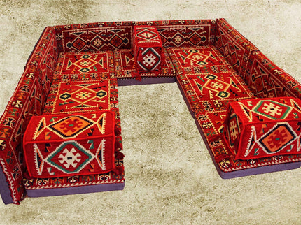 Orientalische Sitzecke, Sark Kösesi, 16-tlg. Orientalische Ecke mit Füllung