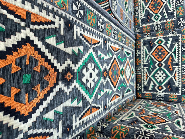 Arabische Majlis Sofa, L förmiges Orientalisches Sofa Set, Majlis-Sitzmöbel, Bodenkissen, Türkisches
