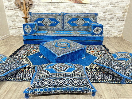 Orientalisches Sofa Set, Majlis-Sitzmöbel, Bodenkissen, Arabische Majlis, Türkisches Boden Sitzset