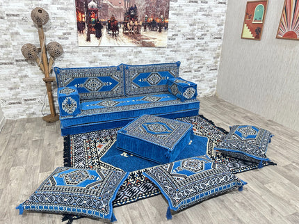 Orientalisches Sofa Set, Majlis-Sitzmöbel, Bodenkissen, Arabische Majlis, Türkisches Boden Sitzset