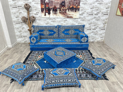 Orientalisches Sofa Set, Majlis-Sitzmöbel, Bodenkissen, Arabische Majlis, Türkisches Boden Sitzset
