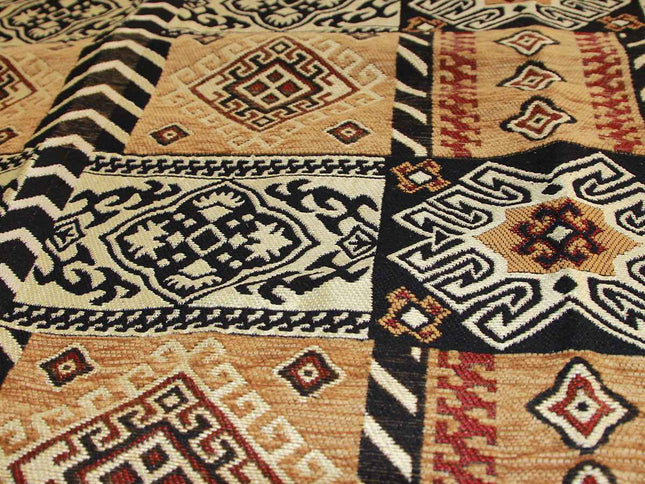  Anatolischer Kelim Teppich, Mehrfarbiger Woll-Jute-Kelim-Teppich, Handgefertigter Großer Kelim Tepp