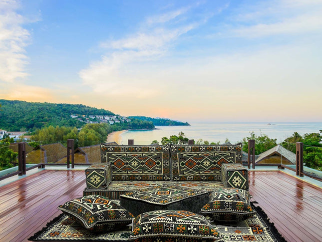 Orientalisches Sofa Set, Majlis-Sitzmöbel, Bodenkissen, Arabische Majlis, Türkisches Boden Sitzset