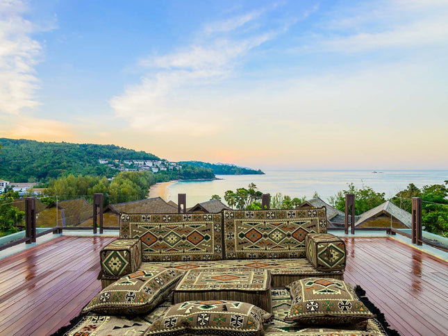Orientalisches Sofa Set, Majlis-Sitzmöbel, Bodenkissen, Arabische Majlis, Türkisches Boden Sitzset