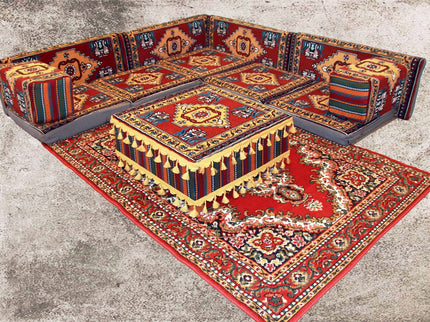 Orientalische Sitzkissen, Orientalische Sitzecke, Sark Kösesi, 13-tlg. Orientalisches Sofa
