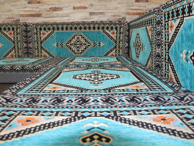 Orientalisches Sofa 13-teilig – Traditionelle Sark Kösesi mit Bodenkissen