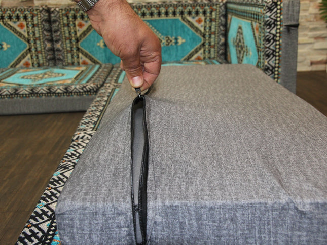 Orientalisches Kissenset 9-teilig – Sitzkissen für Şark Köşesi & Orient-Sitzecke