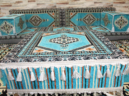 Orientalisches Kissenset 9-teilig – Sitzkissen für Şark Köşesi & Orient-Sitzecke