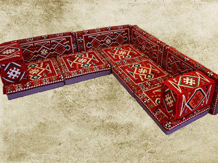 Orientalische Sitzecke, Sark Kösesi, Bodenkissen, Orient-Deko, 11-tlg.