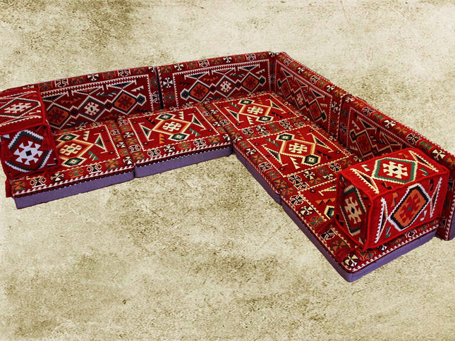 Orientalische Sitzecke, Sark Kösesi, Bodenkissen, Orient-Deko, 11-tlg.