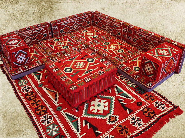 Orientalische Sitzecke, Sark Kösesi, Bodenkissen, Oriental Sofa, 13-Tlg