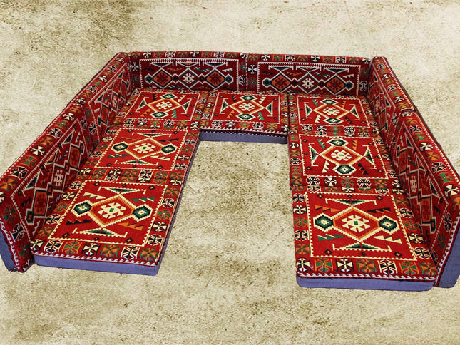 13-teilige Orientalische Sitzecke – Handgefertigtes Bodensofa