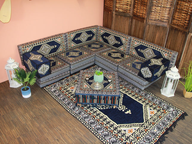 Orientalische Sitzecke, traditionelles Orientalisches Sofa, 18-tlg. Sitzkissen-Set