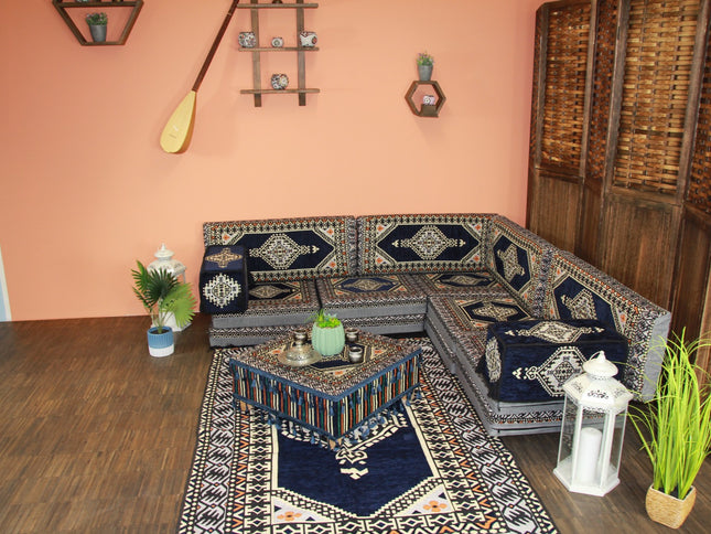 Orientalische Sitzecke, traditionelles Orientalisches Sofa, 18-tlg. Sitzkissen-Set