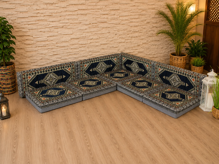 Orientalische Sitzecke 9-tlg. – Sark Kösesi Bodensofa | Caddebuy