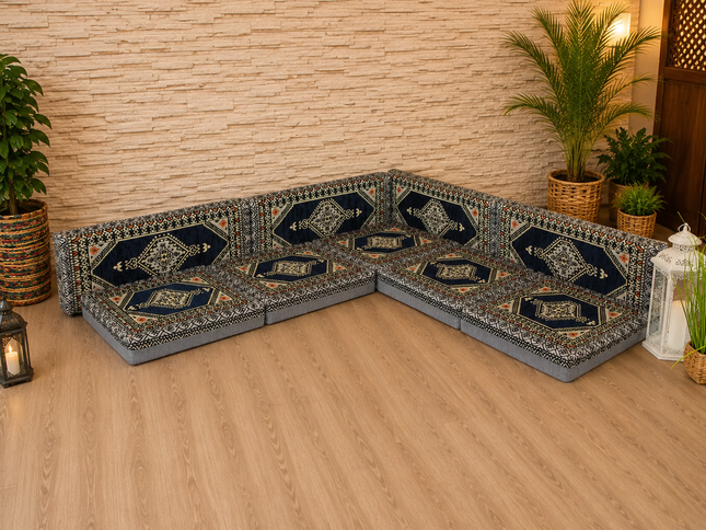 Orientalische Sitzecke 9-tlg. – Sark Kösesi Bodensofa | Caddebuy