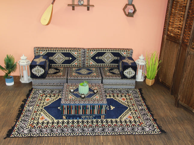Orientalische Sitzecke, traditionelles Orientalisches Sofa, 12-tlg. Sitzkissen-Set
