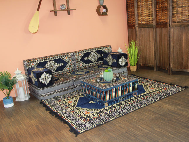 Orientalische Sitzecke, traditionelles Orientalisches Sofa, 12-tlg. Sitzkissen-Set