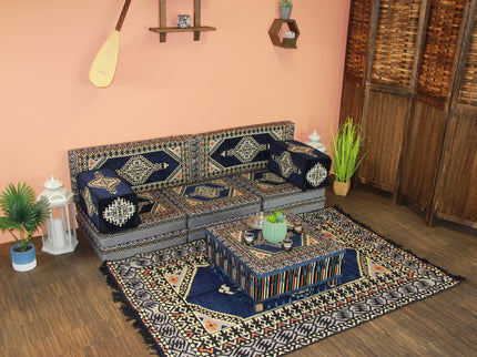 Orientalische Sitzecke, traditionelles Orientalisches Sofa, 12-tlg. Sitzkissen-Set