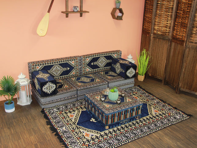 Orientalische Sitzecke, traditionelles Orientalisches Sofa, 12-tlg. Sitzkissen-Set