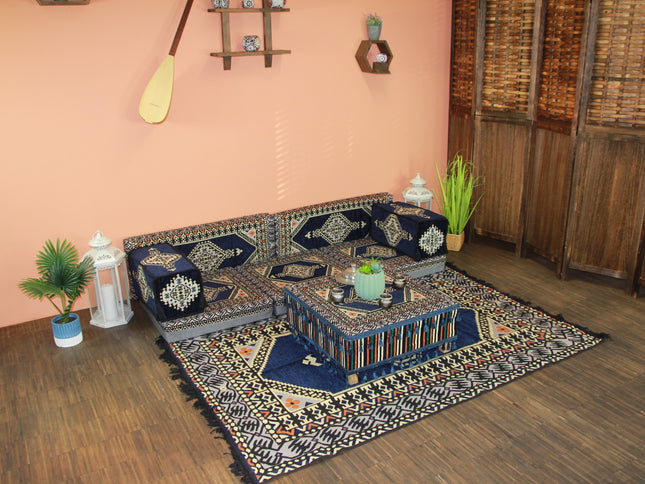 9-tlg. Kissenset, Orientalisch, Sark Kösesi, Yastik, Orient-Sitzecke, Sitzkissen-Set