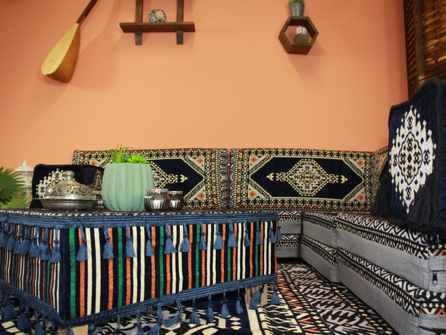 Orientalische Sitzecke, traditionelles Orientalisches Sofa, 18-tlg. Sitzkissen-Set