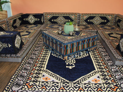 Orientalische Sitzkissen, Sitzecke, Sark Kösesi, 19-tlg. Orientalisches Sofa