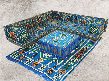 13-tlg. Orientalische Sitzecke, Sark Kösesi, Orientalische Sitzgruppe, Ottomane