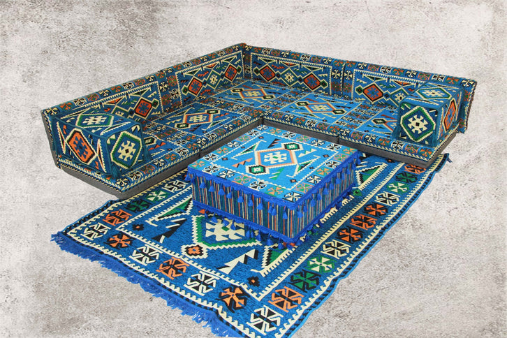 13-tlg. Orientalische Sitzecke, Sark Kösesi, Orientalische Sitzgruppe, Ottomane