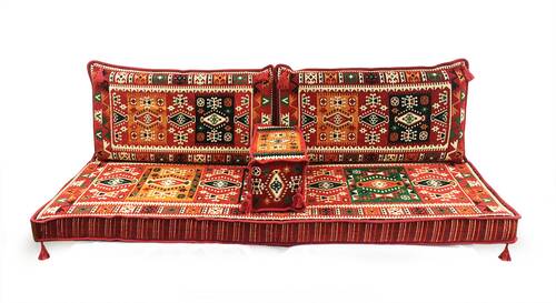 Sark Kösesi, Orientalische Sitzecke, Kelim, 4-tlg. Bodenkissen-Set, Kelim Sedir