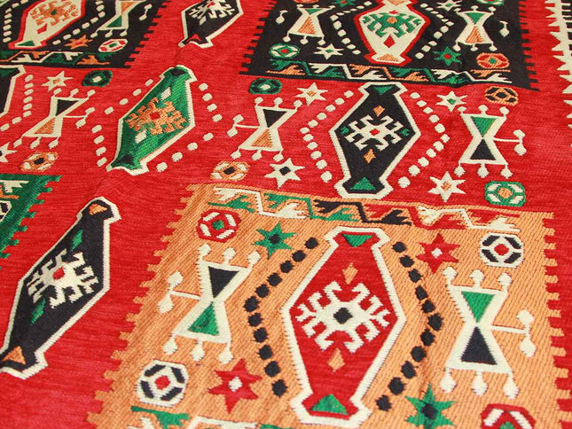 Dekorativer Boho-Teppich, Handgefertigter Großer Kelim Teppich, Anatolischer Kelim Teppich