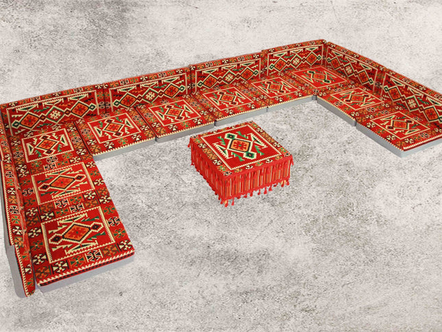 Orientalische Sitzkissen, Sitzecke, Sark Kösesi, 19-tgl. Orientalisches Sofas