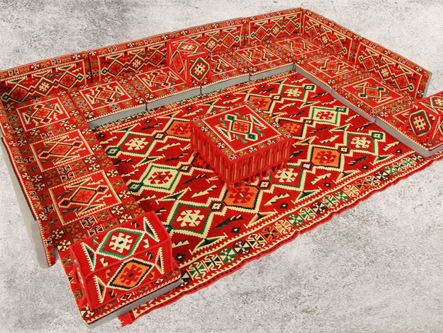 Orientalische Sitzkissen, Sitzecke, Sark Kösesi, 25-tlg. Orientalisches Sofa