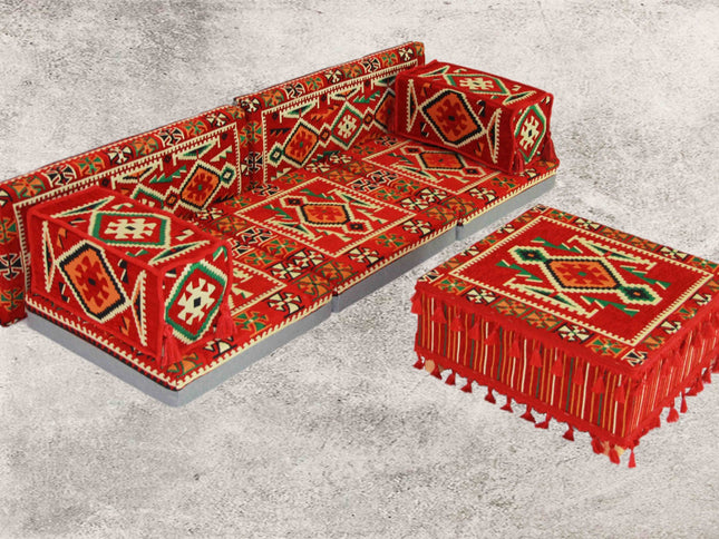 8-tlg. Kissenset, Orientalisch, Sark Kösesi, Yastik, Orient-Sitzecke, Sitzkissen-Set