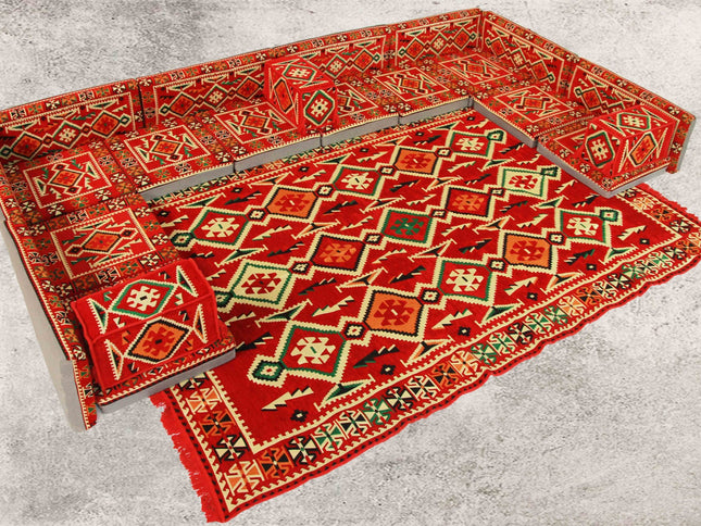 Orientalische Sitzkissen, Sitzecke, Sark Kösesi, 22-tlg. Orientalisches Sofa