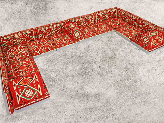 Orientalische Sitzkissen, Sitzecke, Sark Kösesi, 21-tlg. Orientalisches Sofa