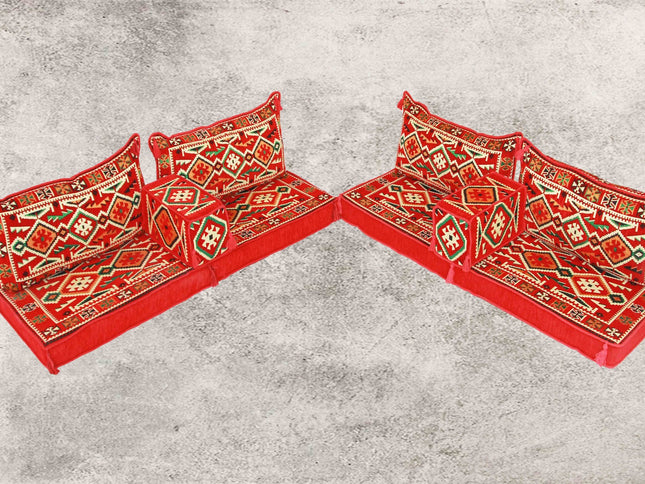 Orientalische Sitzecke, Sark Kösesi, Orientalische Sitzmöbel, 8-tlg., Kelim Sedir
