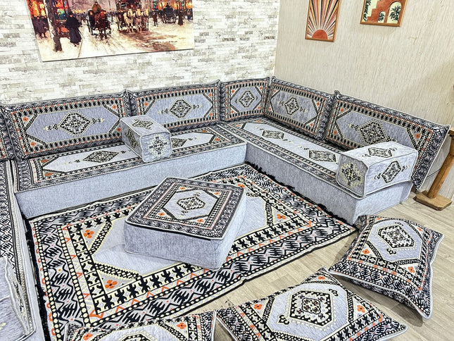Orientalische Sitzecke, Bodensofa, Sitzkissen, Arabisches Sofa