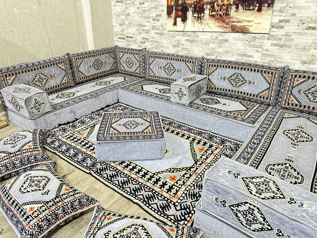 Orientalische Sitzecke, Bodensofa, Sitzkissen, Arabisches Sofa