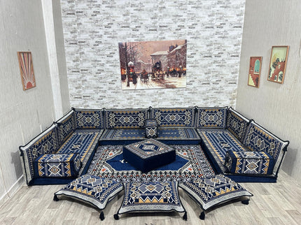 Arabisches Bodensofa, Sitzkissen, Bodensofa, Orientalisches Sofa, Sitzecke
