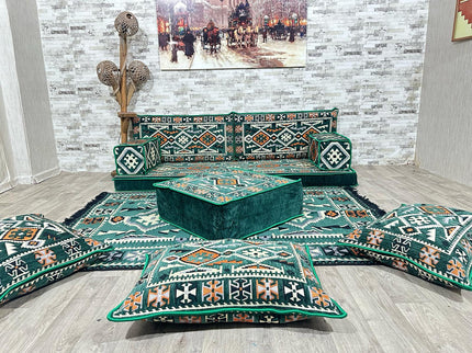 Orientalisches Sofa Set, Majlis-Sitzmöbel, Bodenkissen, Arabische Majlis, Türkisches Boden Sitzset