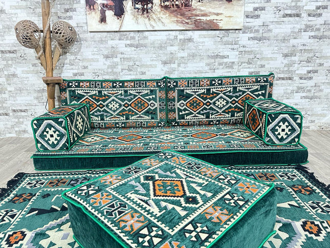 Orientalisches Sofa Set, Majlis-Sitzmöbel, Bodenkissen, Arabische Majlis, Türkisches Boden Sitzset