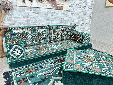 Orientalisches Sofa Set, Majlis-Sitzmöbel, Bodenkissen, Arabische Majlis, Türkisches Boden Sitzset