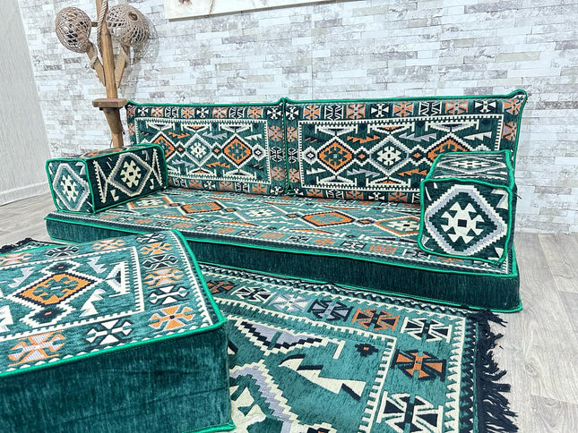 Orientalisches Sofa Set, Majlis-Sitzmöbel, Bodenkissen, Arabische Majlis, Türkisches Boden Sitzset