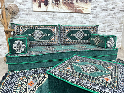 Orientalische Sitzecke, Arabische Majlis, Orientalisches Sofa Set, Majlis-Sitzmöbel, Bodenkissen, Tü