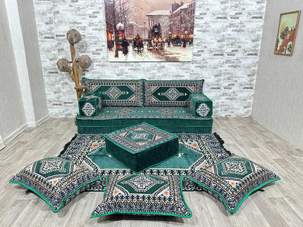 Orientalische Sitzecke, Arabische Majlis, Orientalisches Sofa Set, Majlis-Sitzmöbel, Bodenkissen, Tü