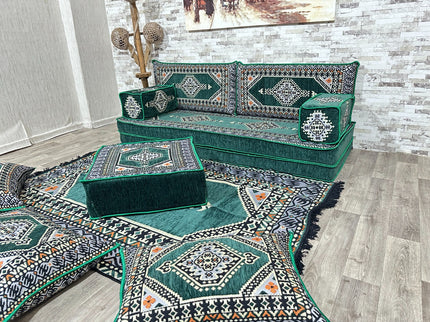 Orientalische Sitzecke, Arabische Majlis, Orientalisches Sofa Set, Majlis-Sitzmöbel, Bodenkissen, Tü