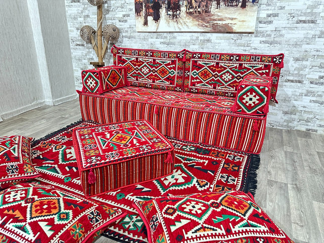 Orientalisches Sofa Set, Türkisches Boden Sitzset, Majlis-Sitzmöbel, Arabische Majlis Sofa, Bodenkis