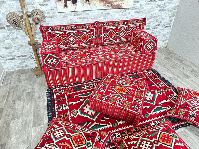 Orientalisches Sofa Set, Türkisches Boden Sitzset, Majlis-Sitzmöbel, Arabische Majlis Sofa, Bodenkis